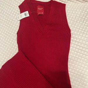 Abercrombie red sweater dress